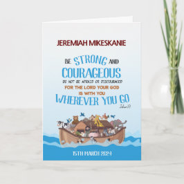 Baptism Boy Noahs Ark-tema Kort