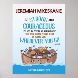 Baptism Boy Noahs Ark-tema Poster