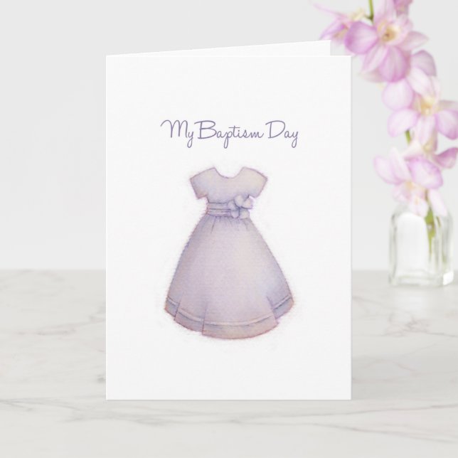 Baptism Card-flicka Kort (Orkide)