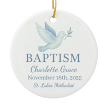 Baptism Ceramic Ornament Keepsaké