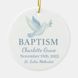 Baptism Ceramic Ornament Keepsaké