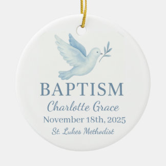 Baptism Ceramic Ornament Keepsaké