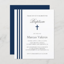 BAPTISM Chic Lodrät Stripe Navy Blue Kor