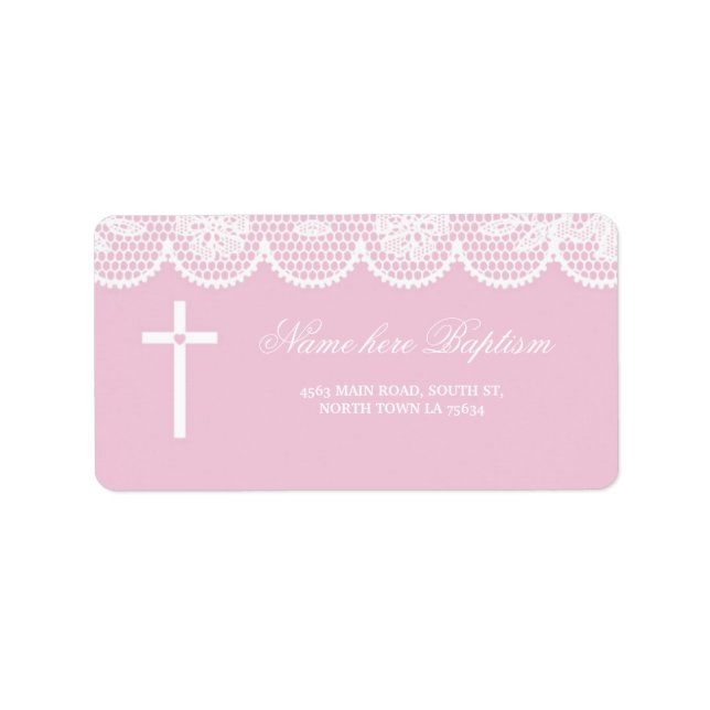 Baptism Christening Adressetiketter Kor Stickers (Framsidan)
