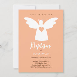 Baptism Christening angel Inbjudningar