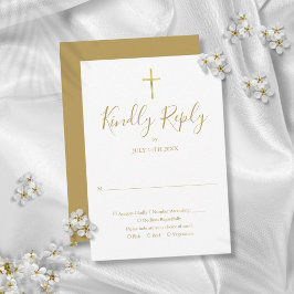 Baptism Christening First Heliga Communion Guld OSA Kort