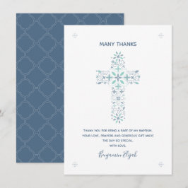 Baptism, Christening Tackkort Boy's Card Inbjudningar