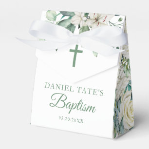 Baptism & Christening White Flowers Eucalyptus Presentaskar