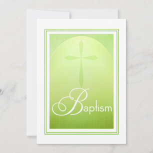 Baptism Christian Kor i Grönt Inbjudningar