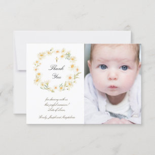 Baptism-daisy tack vare kortet inbjudningar