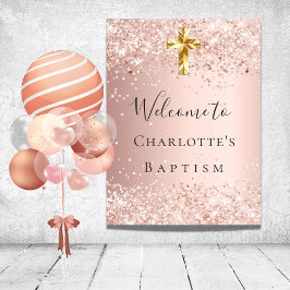 Baptism  damm från ro guld glitter poster