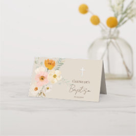 Baptism delikat bouquet-platskort placeringskort