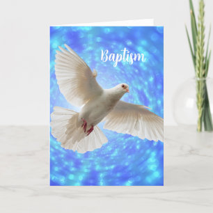 Baptism Dove-hälsningskort Kort