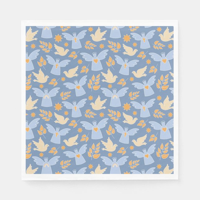 Baptism Dove och Angel papper Pappersservett (Framsidan)