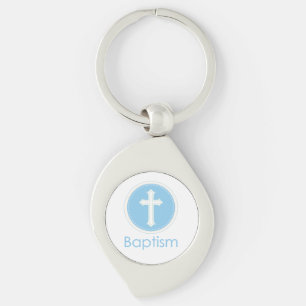 Baptism, eget namn, Guds blå barn Swirl Silverfärgad Nyckelring