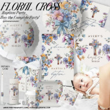 Baptism elegant modern blå vattenfärg kor