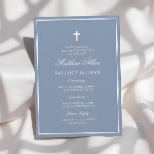 Baptism Elegant Modern QR-kod Kor Inbjudningar