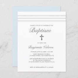 BAPTISM Elegant Stripe grått Blue Kor Budget
