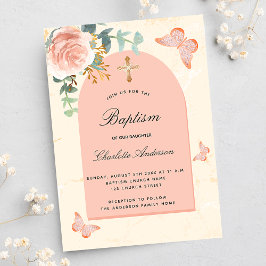 Baptism eucalyptus  butterfära i ro blommigt inbjudningar