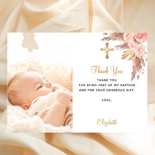 Baptism-flicka-pampas-fototack Inbjudningar