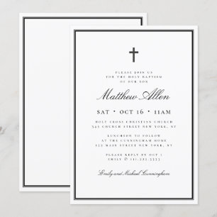 Baptism för hans klassiska Elegant Kor Inbjudningar