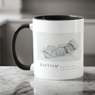 Baptism för hans moderna, minimalistiska Anpassnin Mugg