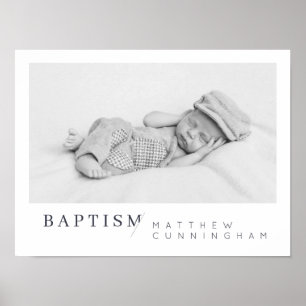 Baptism för hans moderna, minimalistiska Anpassnin Poster