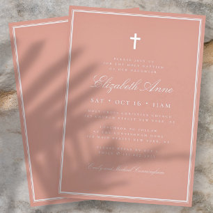 Baptism för hennes klassiska Elegant Kor Inbjudningar