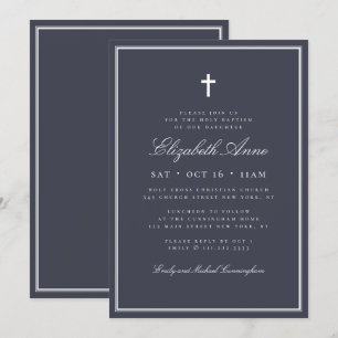 Baptism för hennes klassiska Elegant Kor Inbjudningar