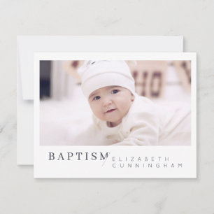 Baptism för hennes moderna minimalistiska Anpassni Tack Kort