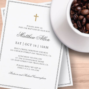 Baptism för honom Elegant Classic Kor Inbjudningar