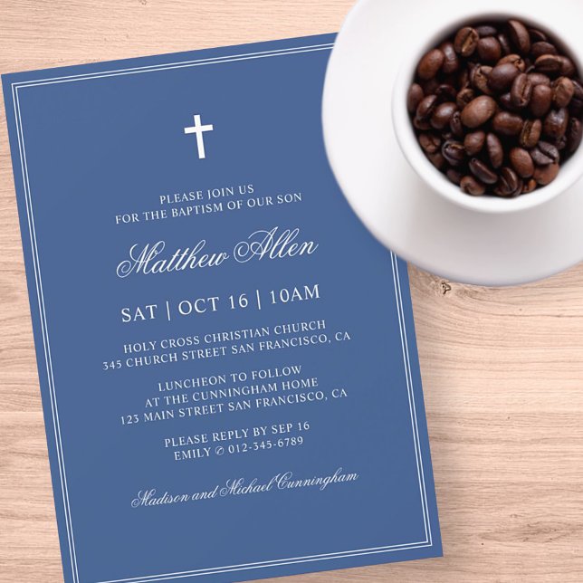 Baptism för honom | Elegant Classic Kor Inbjudningar (Skapare uppladdad)