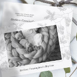 Baptism för honom | Enkelt fotoutfoto-Grått-lök Spara Datumet<br><div class="desc">Finns här: http://www.zazzle.com/store/selectpartysupplies</div>