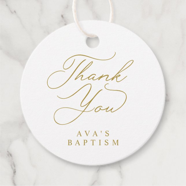 Baptism Första kommunfullmäktige Guld Välsigna dig Gåvor Etiketter (Framsida)