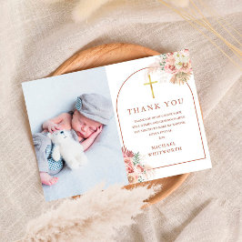 Baptism Foto Pampas Grass Arch Tack Kort