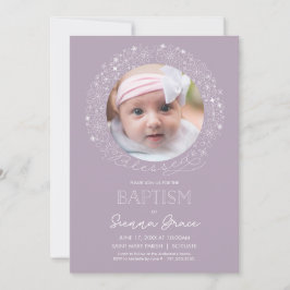 Baptism Fotoinbjudan, Flicka Bild Inbjudan