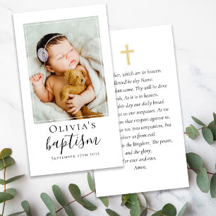 Baptism Fotopaksaksbönkort