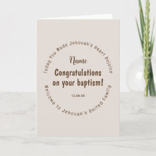 Baptism Gift JW Kort