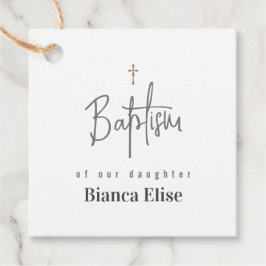 Baptism Godföräldrarna Simple Modern Gåvor Etiketter