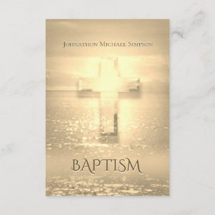 Baptism Golden Kor Inbjudningar