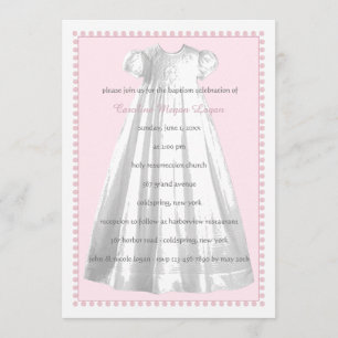 Baptism Gown-inbjudan Inbjudningar