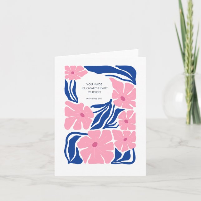 Baptism Grattiss JW Bible Scripture Card Kort (Framsida)