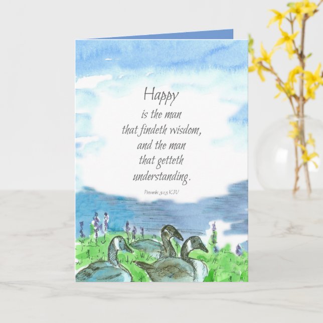 Baptism Grattiss Proverbs Bible Scripture Kort (Gul blomma)