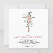 Baptism Greenery Dusty Rosa ros Kor Christian