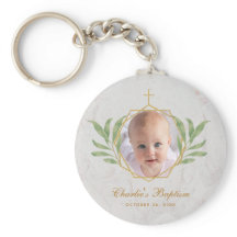 Baptism Greenery Photo Botanical Geometric Marble