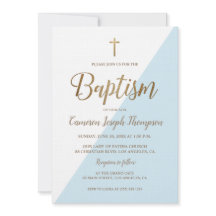 Baptism i blå vit Guld, modern Pojke-foto-