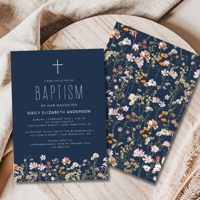 Baptism i blomman i blodet inbjudningar (Skapare uppladdad)