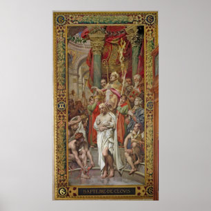 Baptism i Clovis I Poster