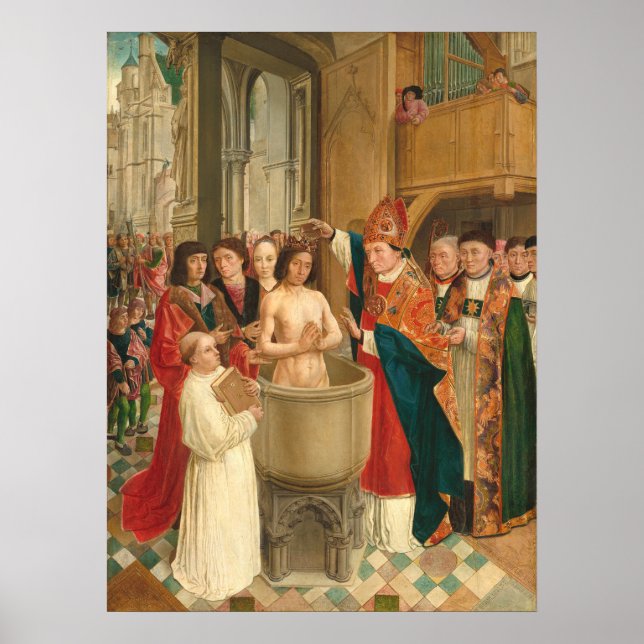Baptism i Clovis - Saint Giles Fine Art Poster (Framsidan)