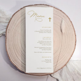 Baptism i elegant Guld Kor Meny